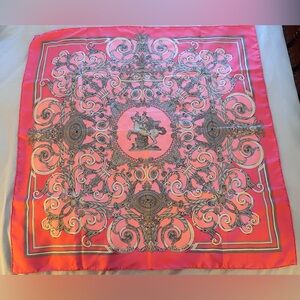 Hermes Silk Scarf Les Tuileries Pink 90cm